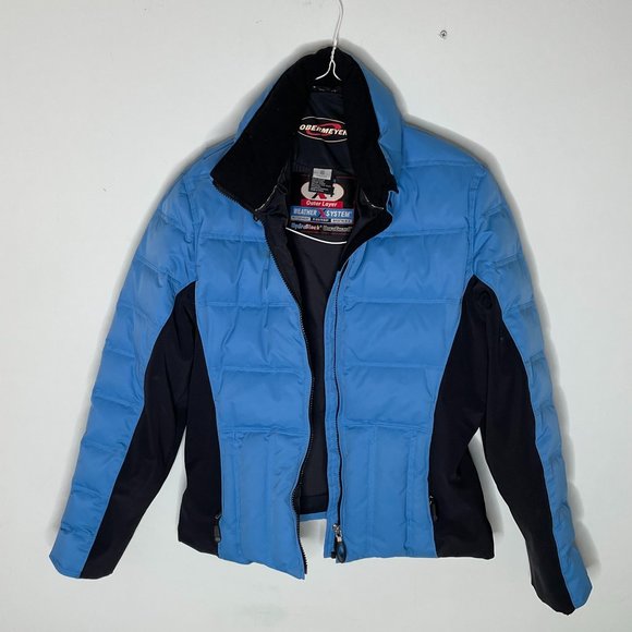Obermeyer Cropped Slim-cut Insulated Cobalt Ski Snowboard & Snow Jacket -Size 6 - Picture 1 of 7
